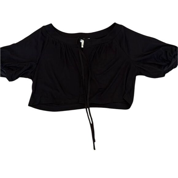 NWT Ann Taylor Loft size M tie front cropped puffy sleeve jacket - Picture 1 of 9